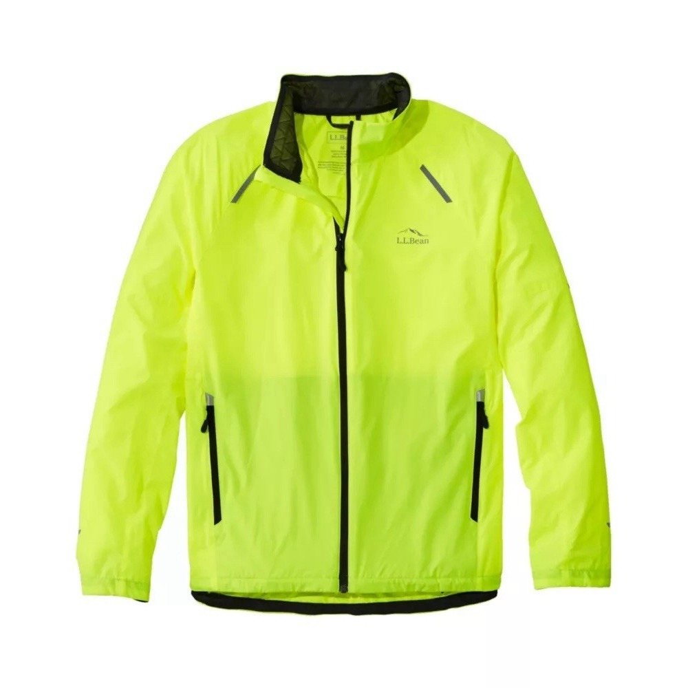 LL Bean Bright Multisport Jacket 2XL NeonYellow Reflective Gorpcore Wind Cycling